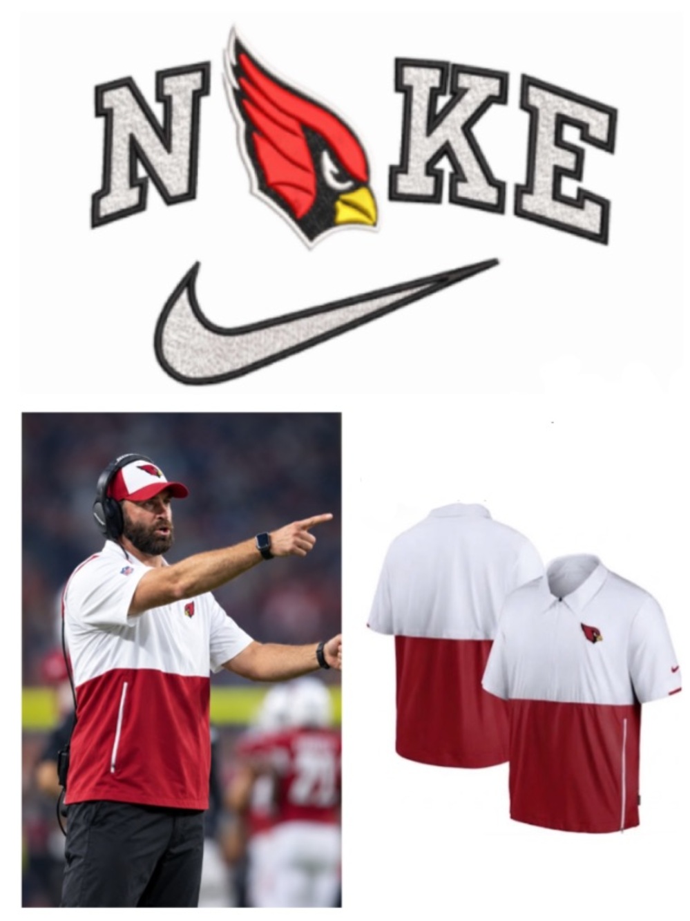 Nike NFL On-Field Short Sleeve Jacket-2020 AZ Cardinals Team Issued (Cam Turner)